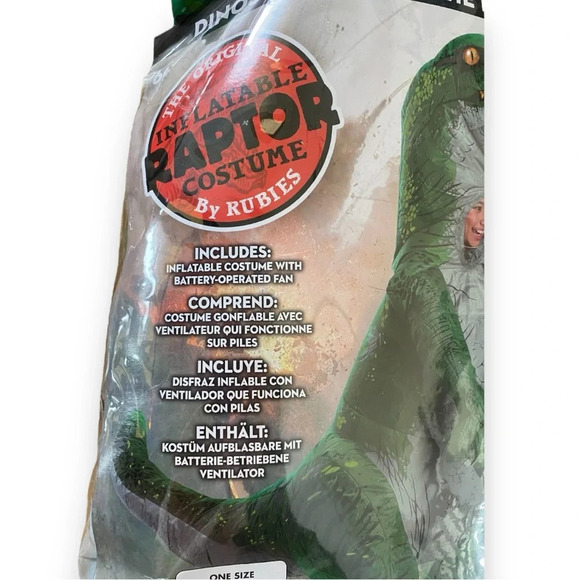 RUBIES Children’s Green Inflatable‎ Velociraptor Costume One Size | EUC - Picture 2 of 4